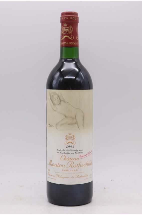 4 bouteilles CHÂTEAU MOUTON ROTHSCHILD 1993 1er GC Pauillac