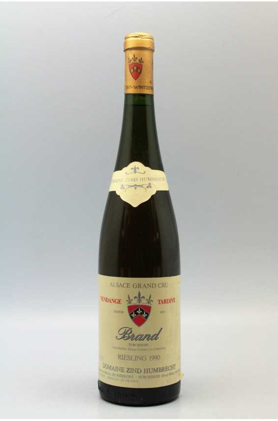 Zind Humbrecht Alsace grand cru Riesling Brand Vendanges Tardives 1990