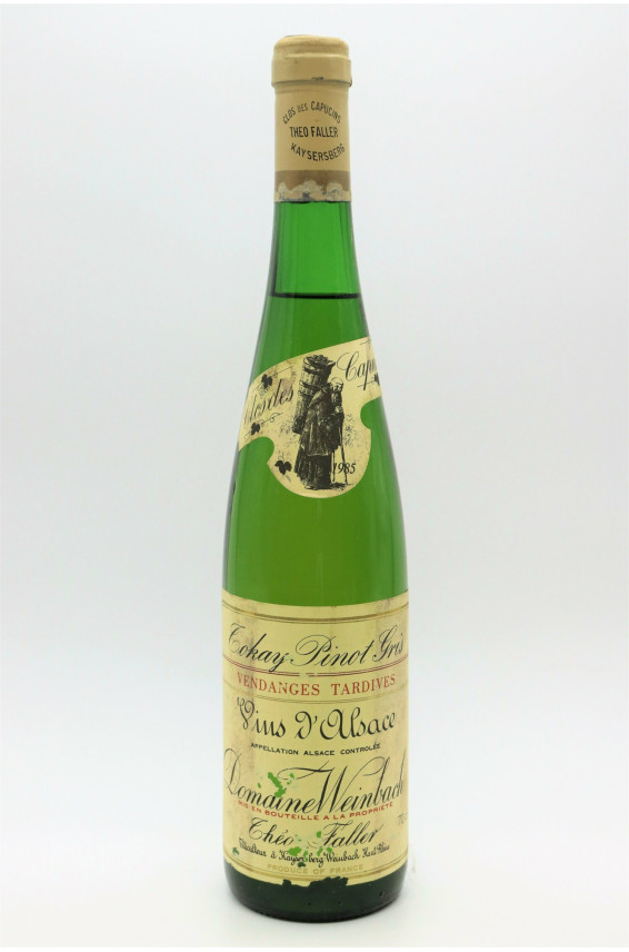 Weinbach Alsace Tokay Pinot Gris Clos des Capucins Vendanges Tardives 1985